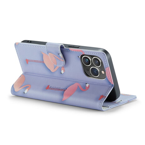 iPhone 14 Pro met Flamingo Print - Book Case