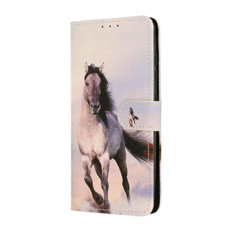 Samsung S22 Plus met Paard Print  - Book Case