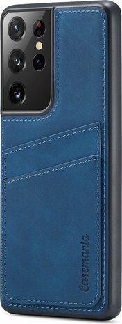 Samsung S21 Ultra - Back Cover met Kaarthouder - Navy Blue