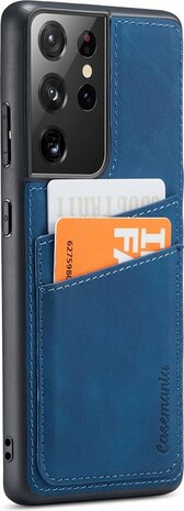 Samsung S21 Ultra - Back Cover met Kaarthouder - Navy Blue