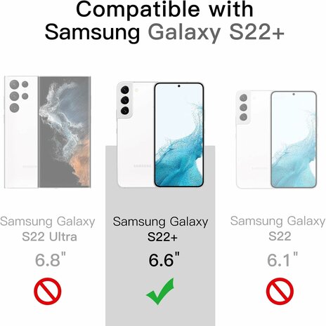 Samsung S22 Plus Pale Pink - 2 in 1 Book Case