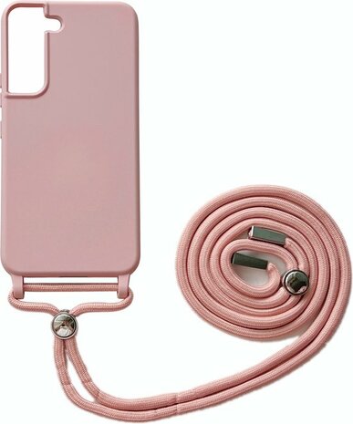 Samsung S22 Roze - TPU Back Cover met Koord