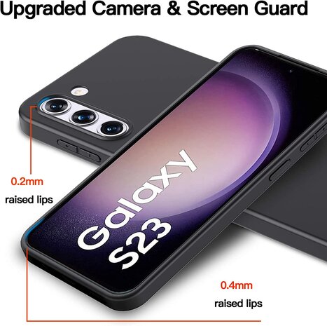 Samsung S23 - Siliconen Back Cover - Zwart