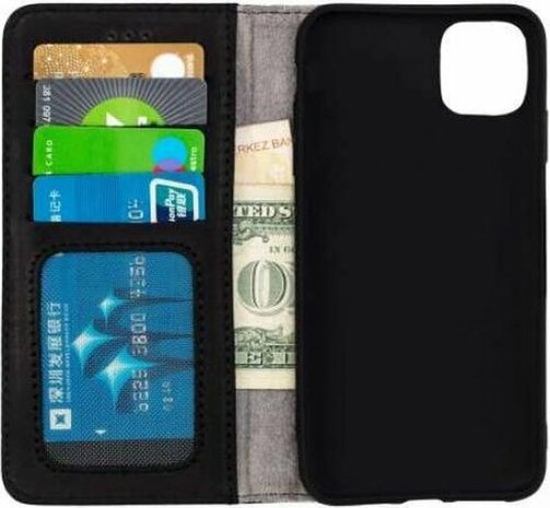 iPhone 11 Pro Zwart - Lederen Book Case