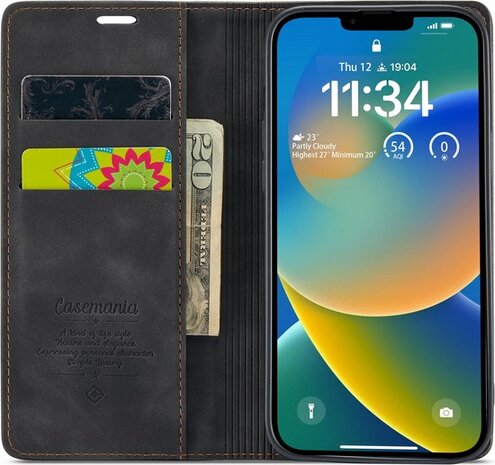 iPhone 14 Plus Charcoal Gray - Book Case