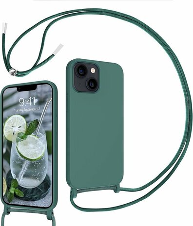 iPhone 14 Pro Groen - TPU Back Cover met Koord
