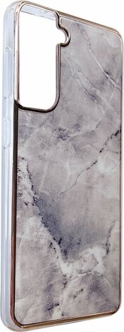 Samsung S22 - Marmer Back Cover - Steen