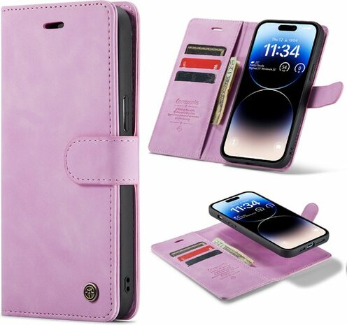 iPhone 14 Pro Pastel Lila - 2 in 1 Book Case