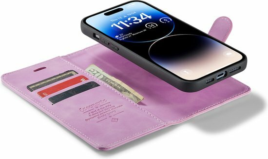 iPhone 14 Pro Pastel Lila - 2 in 1 Book Case