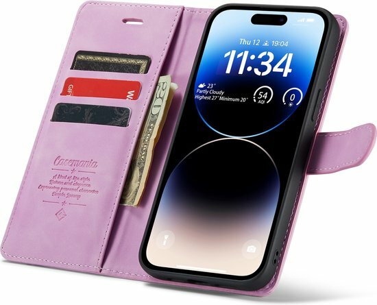 iPhone 14 Pro Pastel Lila - 2 in 1 Book Case