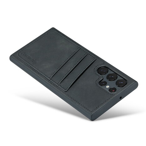 Samsung S24 Ultra - Back Cover met Kaarthouder - Charcoal Gray