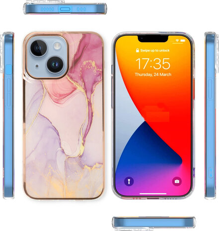 iPhone 15 Plus - Marmer Back Cover - Nova