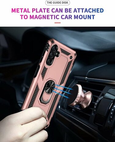 Samsung M23 Ros&eacute;goud - Armor met Kickstand Ring
