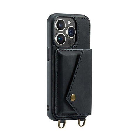 iPhone 14 Pro Charcoal Gray - Back Cover met Koord