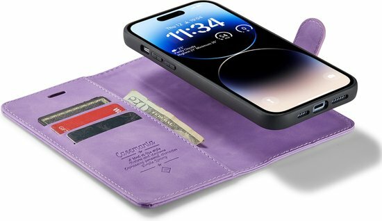 iPhone 14 Pro Bright Lila - 2 in 1 Book Case