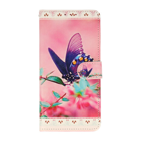 Samsung S22 Ultra met Vlinder Print  - Book Case