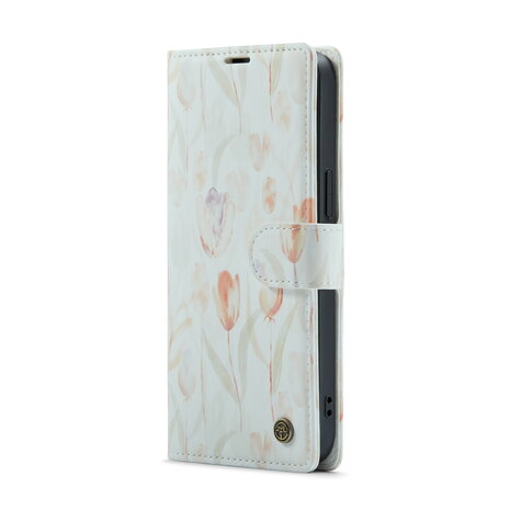 iPhone 14 Pro met Tulpen Print - Book Case