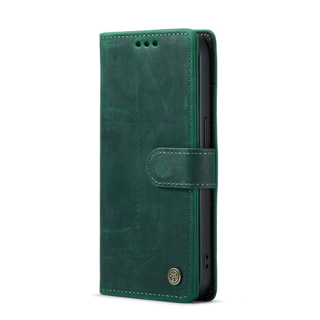 iPhone 14 Pro Groen - Lederen Book Case