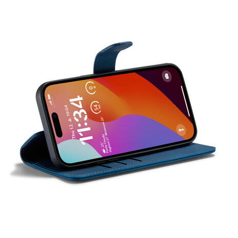 iPhone 15 Plus Navy Blue- 2 in 1 MagSafe Book Case