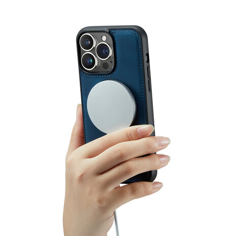 iPhone 15 Plus Navy Blue- 2 in 1 MagSafe Book Case