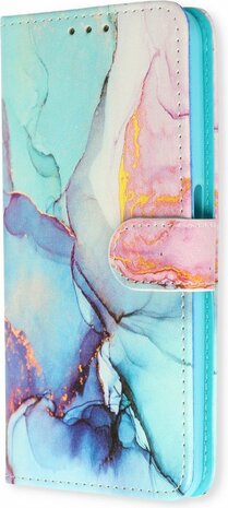 Samsung S23 Ultra met Marmer Nova Print - Book Case