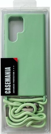 Samsung S22 Ultra Licht Groen - TPU Back Cover met Koord