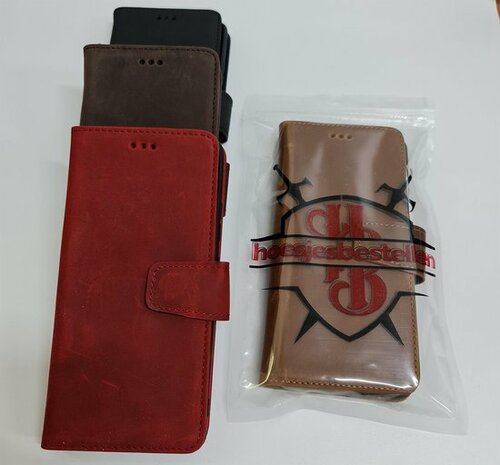 Samsung S10 Plus Zwart - Lederen Book Case