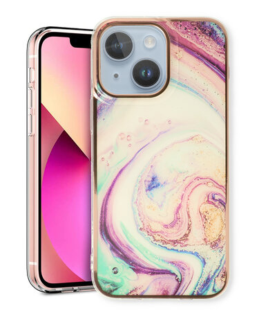 iPhone 15 Plus - Marmer Back Cover - Twister