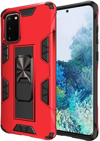 Samsung S20 Rood - Magnetic Kickstand Armor Case