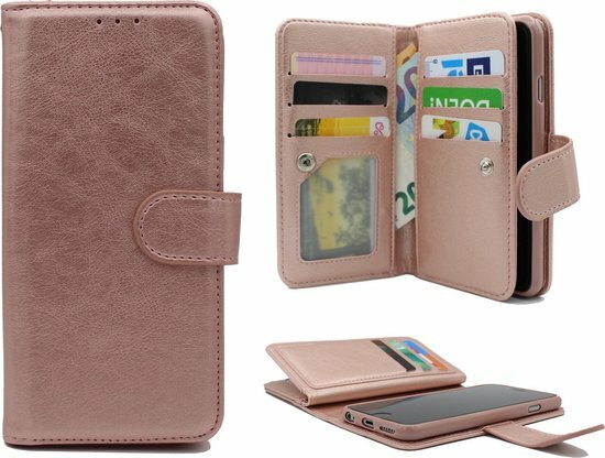 Samsung J5 2017 - HQ Book Case met Extra Vakken - Ros&eacute;goud