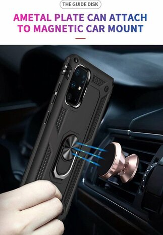 Samsung S20 Plus - Armor met Kickstand Ring - Zwart