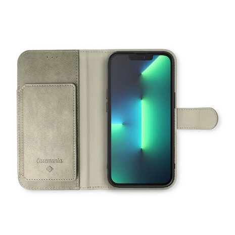 iPhone 13 Pro Grijs - 2 in 1 HQ Book met Extra Vakken