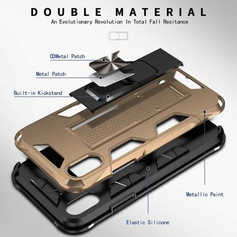 iPhone XS Max Goud - Magnetic Kickstand Armor Case