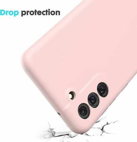 Samsung S21 FE - Siliconen Back Cover - Roze
