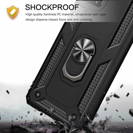 Samsung S20 - Armor met Kickstand Ring - Zwart