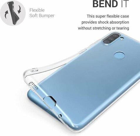 Samsung M11 - Siliconen Back Cover - Transparant