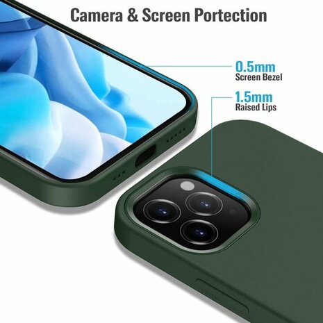 iPhone 12 Pro Max - Siliconen Back Cover - Groen