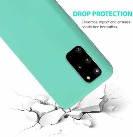 Samsung S20 Plus - Siliconen Back Cover - Groen