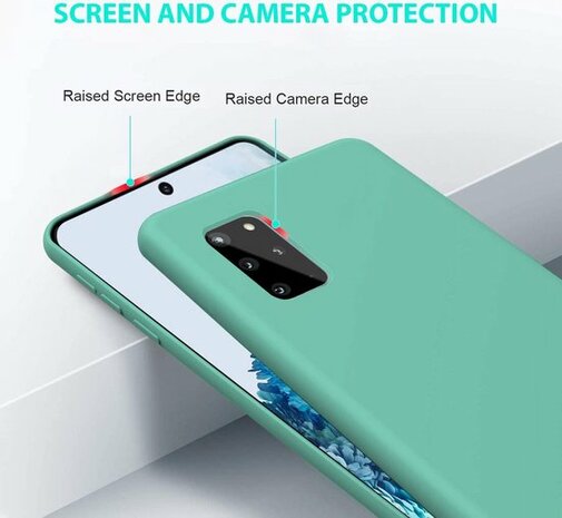 Samsung S20 Plus - Siliconen Back Cover - Groen