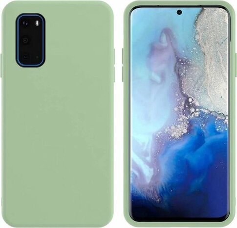 Samsung S20 - Siliconen Back Cover - Groen