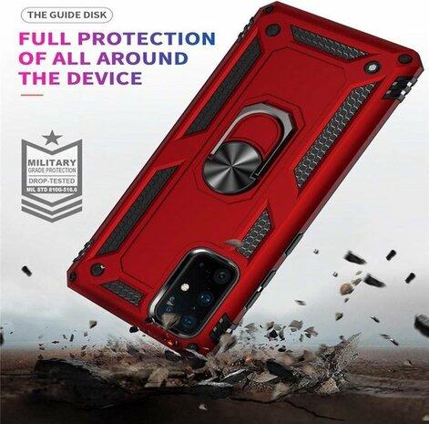 Samsung S20 Plus - Armor met Kickstand Ring - Rood
