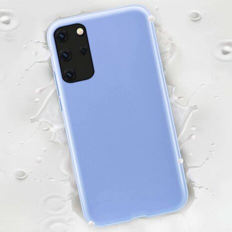 Samsung S20 Plus - Siliconen Back Cover - Blauw