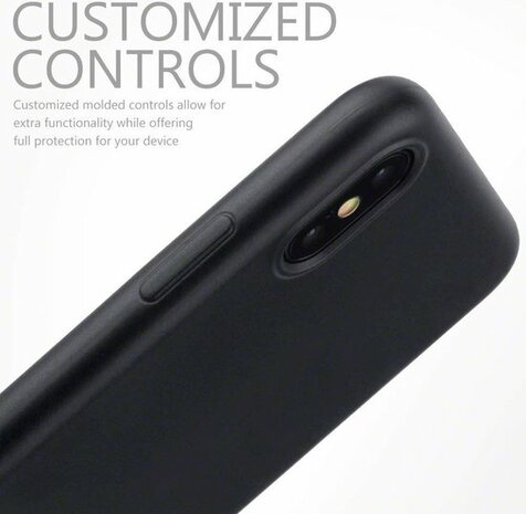 iPhone XS Max - Siliconen Back Cover - Zwart