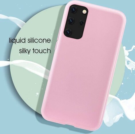 Samsung S20 Plus - Siliconen Back Cover - Roze
