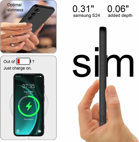 Samsung S24 - Siliconen Back Cover - Zwart