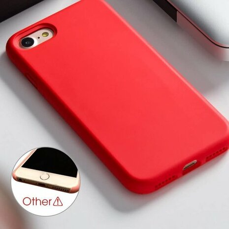 iPhone SE (2020) - Siliconen Back Cover - Rood