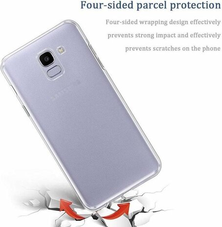 Samsung J6 2018 - Siliconen Back Cover - Transparant