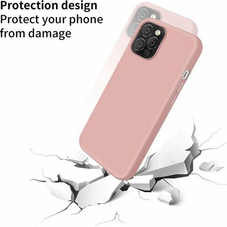 iPhone 12 Pro Max - Siliconen Back Cover - Roze