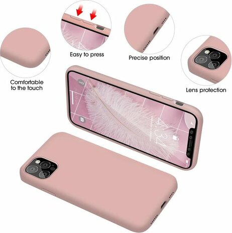 iPhone 12 Pro Max - Siliconen Back Cover - Roze
