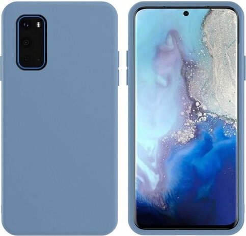 Samsung S20 - Siliconen Back Cover - Blauw